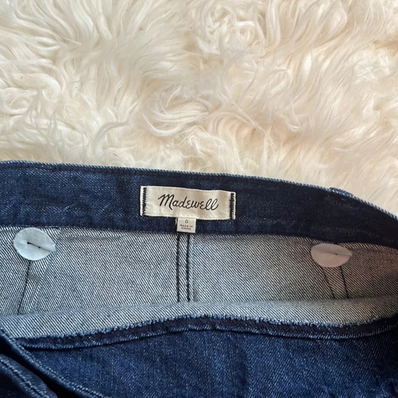 Madewell Denim Raw-Hem Mini Wrap Skirt Size 0 - Picture 7 of 9